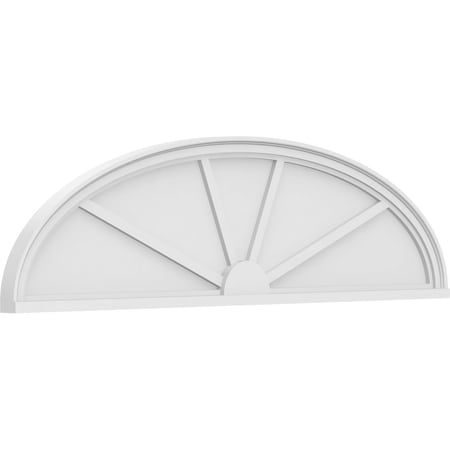 Ekena Millwork Elliptical 4 Spoke Architectural Grade PVC Pediment, 60"W x 16"H x 2"P PEDPS060X160ELL04